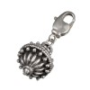 Pendentif/charm boule 19x14mm avec mousqueton