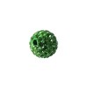 Perles style Shamballa, 10mm, péridot, 4 pcs