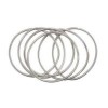 Bracelets extensibles en métal, argent, 6 pcs