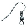 Hook Earrings, colour antique silver, 4 pces