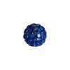 Perles style Shamballa, 10mm, saphir, 4 pcs