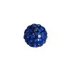 Shamballa Style Perlen, 10mm, saphir, 4 Stk