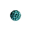 Perles style Shamballa, 10mm, aiguemarine, 4 pcs