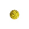 Perles style Shamballa, 10mm, jaune citron, 4 pcs