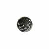 Perles style Shamballa, 10mm, jet hématite, 4 pcs