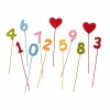 Numbers and Hearts, 25mm, 12 pcs