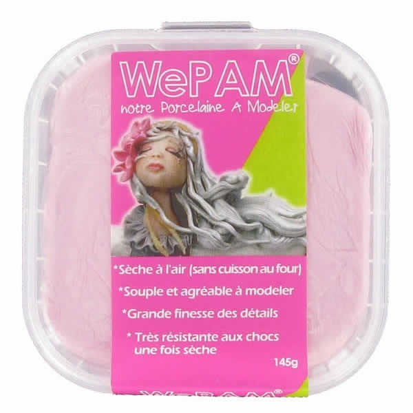 WePAM rose dragée 145g, pâte porcelaine prête à l'emploi