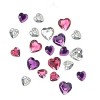 Strass coeurs rose/violet, 36 pcs