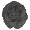 Flor negro, 8cm, montado con clip y pin