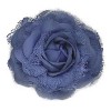 Blume 8cm royalblau, mit Anstecknadel und Clip