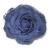 Blue flower, 8cm, mounted on clip and brooch pin
