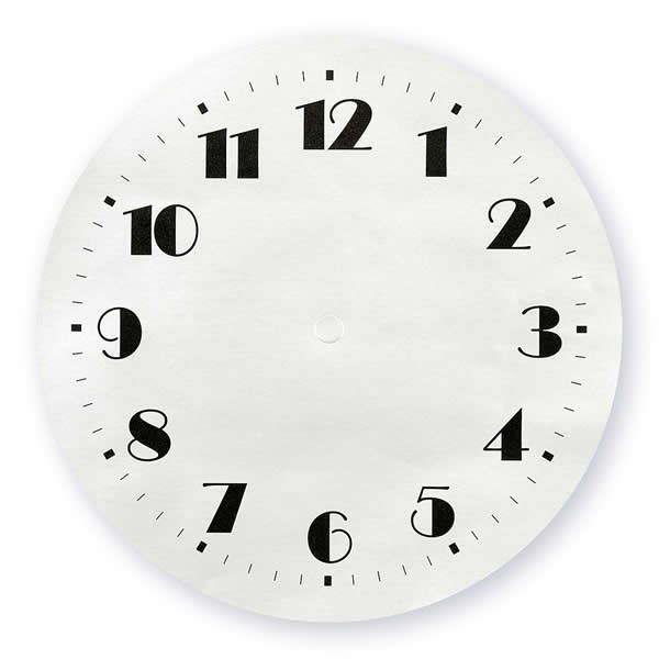 Selbstklebend Zifferblatt, , 20cm, silber
