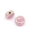 Flat ceramic bead Ø12x7mm, lilac, 5 pcs