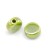 Flat ceramic bead Ø12x7mm, lime, 5 pcs