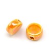 Flat ceramic bead Ø12x7mm, orange, 5 pcs