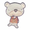 Iron-on motif 6x8cm Teddybear beige/gold