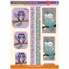 3D Glamour-Gloss Decoupage Paper, Owls #1