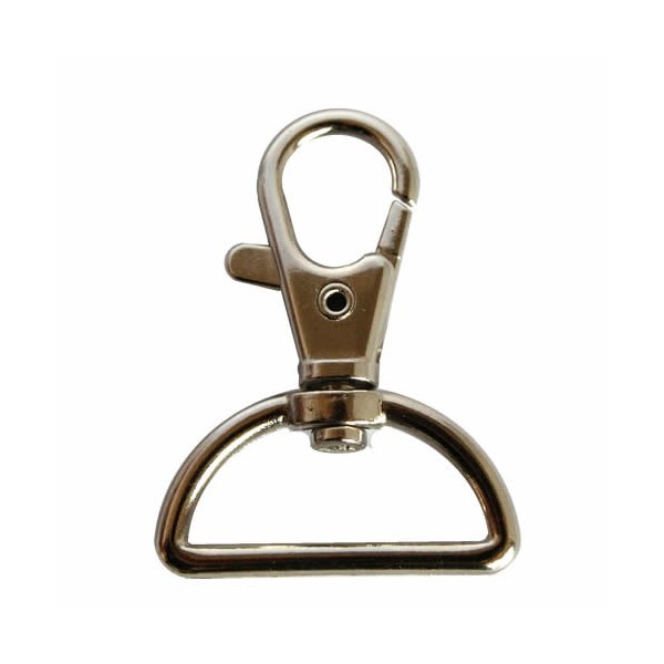 Snap hook with half-ring 30x40mm