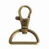 Snap hook with half-ring 30x40mm, 1 pce