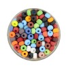 Rocailles, 4.5mm, 17g, couleurs mates assorties