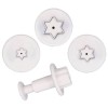 Plunger clay cutter, star, 3 pcs