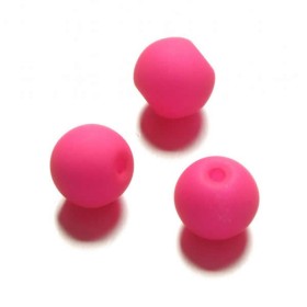 Neon beads Ø10mm, 10 pcs, pink