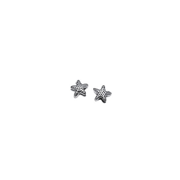 Charm starfish, 1cm, silver color