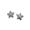 Charm starfish, 1cm, silver color