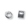 Charm coeur, 1cm, couleur argent