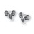 Charm Elephant, 1cm, silver color