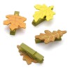 Pegs with leaf, 4cm, 9 pcs