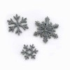 Copos de nieve de fieltro, 3-4cm, gris, 12 unidades
