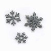 Felt snowflakes 3-5cm, grey, 12 pcs