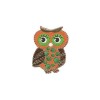 Iron-on motif 4.5x3.4cm Owl brown