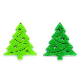 Felttrees 6cm, green, 5 pcs