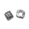 Charm cube, 1cm, couleur argent