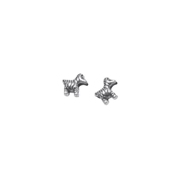 Charm Zebra, 1cm, silver color