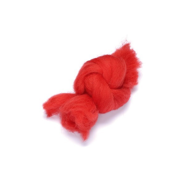 Sheep's wool, red