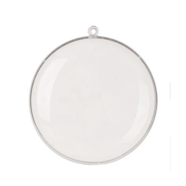 Transparent flat plastic bowl, Ø9cm