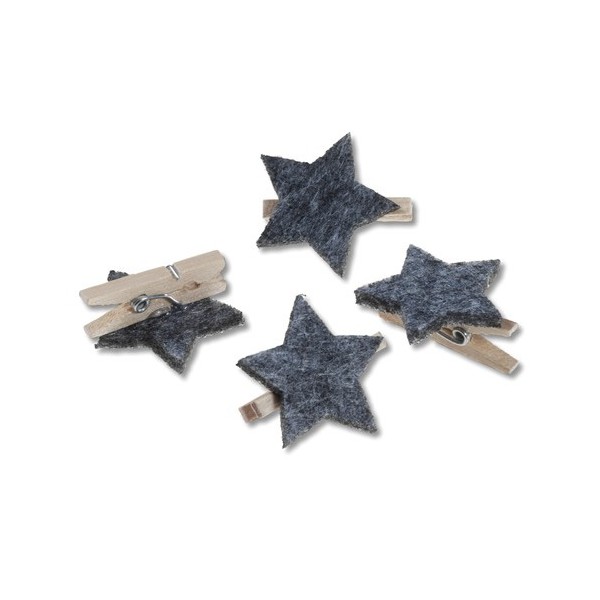 pinzas Navidad, estressa de fieltro gris