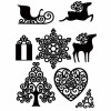 Clear stamps, Christmas - Sleigh