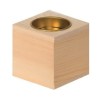 Bougeoir cube en bois 6x6x6cm