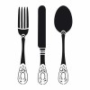 Stencil Cutlery 21x29.7cm