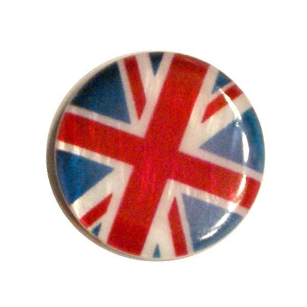 Puck-shaped bead 20mm, Union Jack