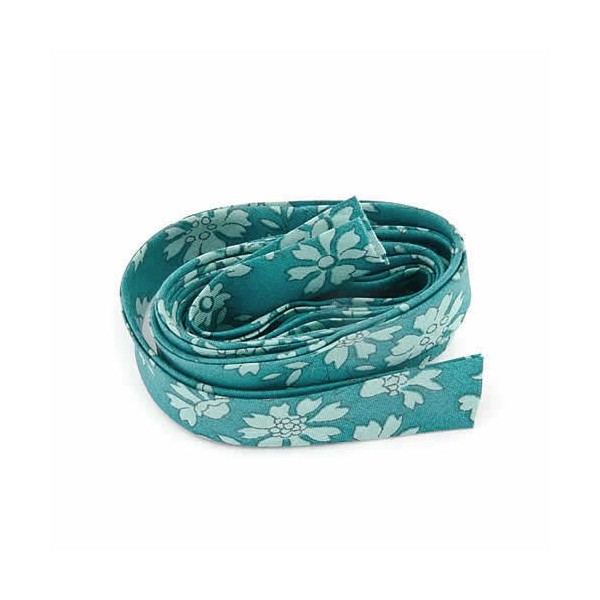 Schrägband Liberty Capel smaragd, 10mm/1m