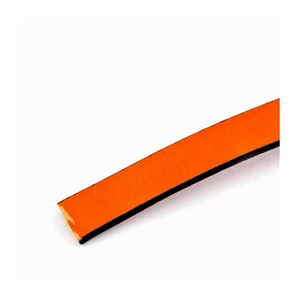 Cuir plat 10mm/20cm, orange