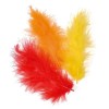 Marabu feathers, orange mix, 15 pcs, 10cm