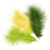 Plumas de marabú, mix verde, 15 pzas, 10cm