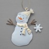 Snowmen, gold, 6cm, 3 pcs