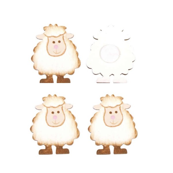 Moutons en bois, 2.5cm, 8 pcs